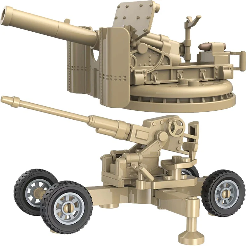 World War II Soldier Military Anti-aircraft Gun Mech Cannon - Image 14