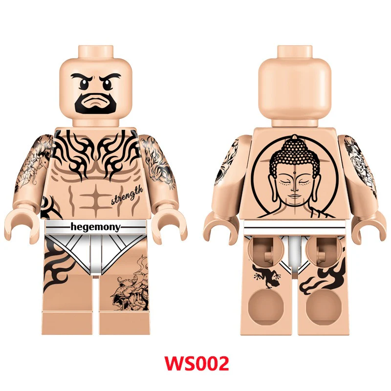 WS001-006 Classic presbyopia gangster tattoo Minifigures - Image 5