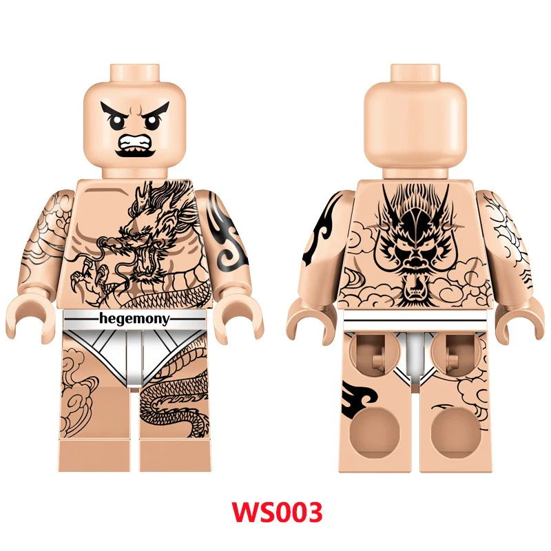 WS001-006 Classic presbyopia gangster tattoo Minifigures - Image 6