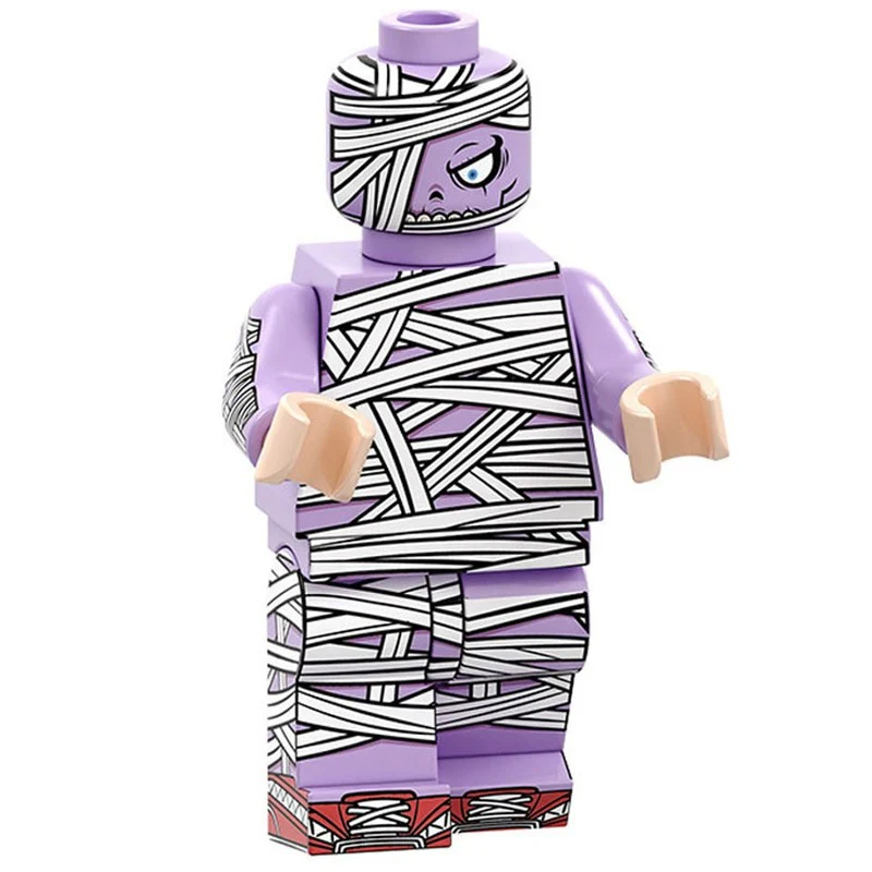 16pcs Halloween series minifigures vampire witch pumpkin man clown combination - Image 11