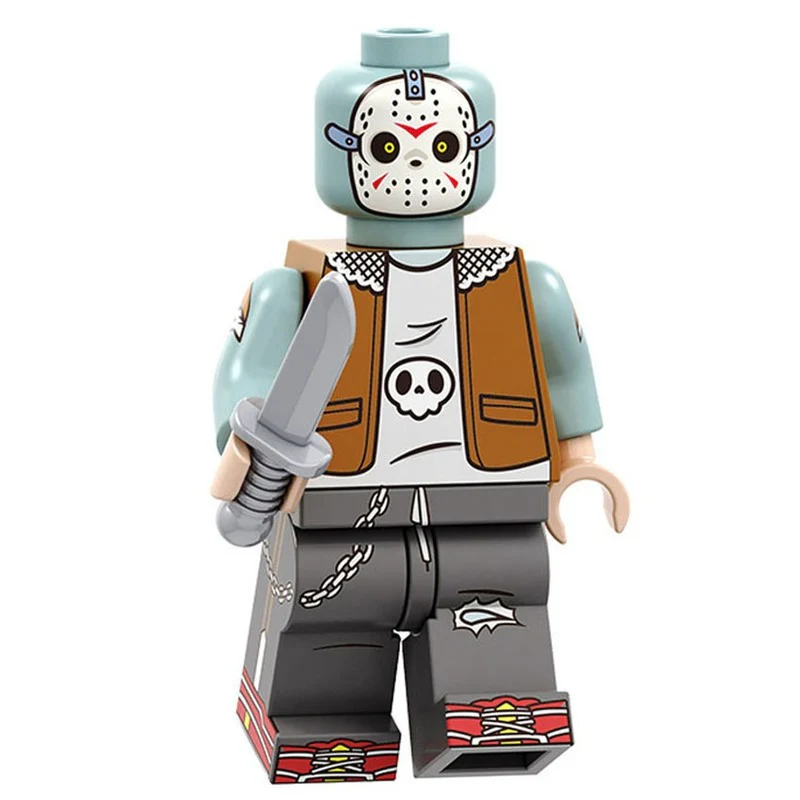 16pcs Halloween series minifigures vampire witch pumpkin man clown combination - Image 12