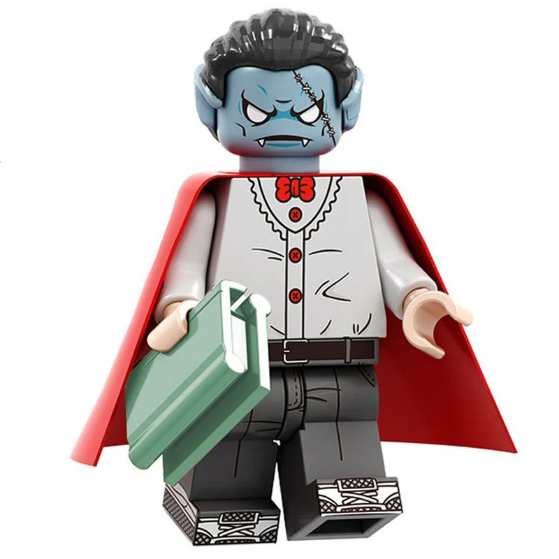 16pcs Halloween series minifigures vampire witch pumpkin man clown combination - Image 13
