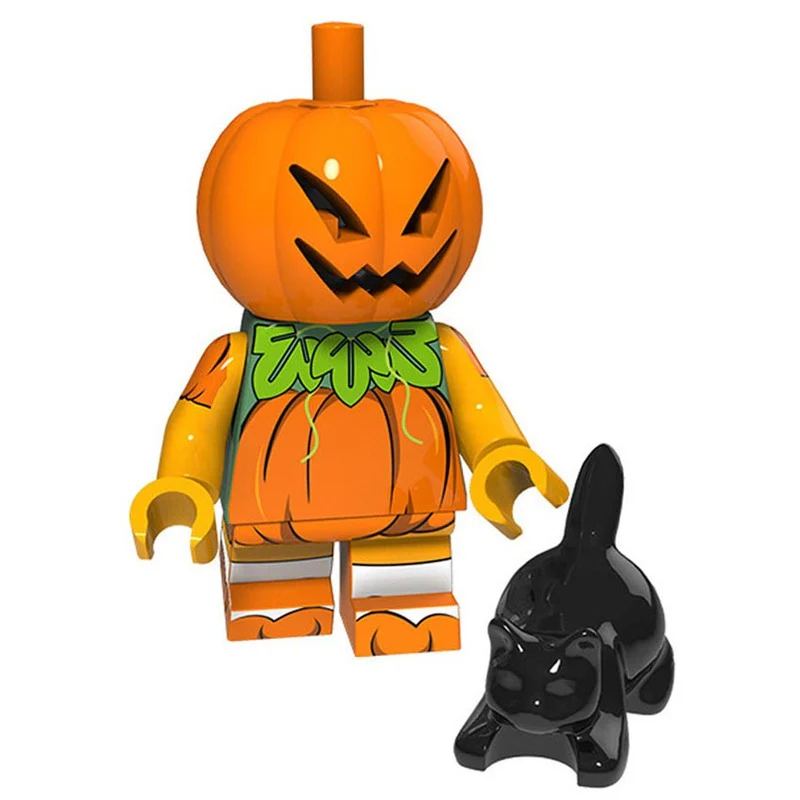 16pcs Halloween series minifigures vampire witch pumpkin man clown combination - Image 3