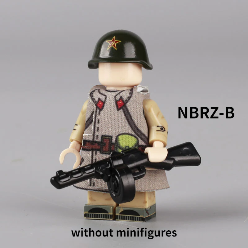 WW2 Military Soldier helmet  Minifigure Weapon Accessories - Image 17