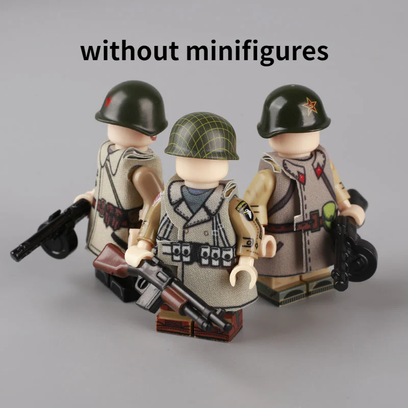 WW2 Military Soldier helmet  Minifigure Weapon Accessories - Image 4
