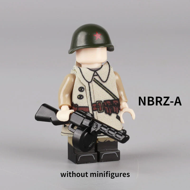 WW2 Military Soldier helmet  Minifigure Weapon Accessories - Image 6