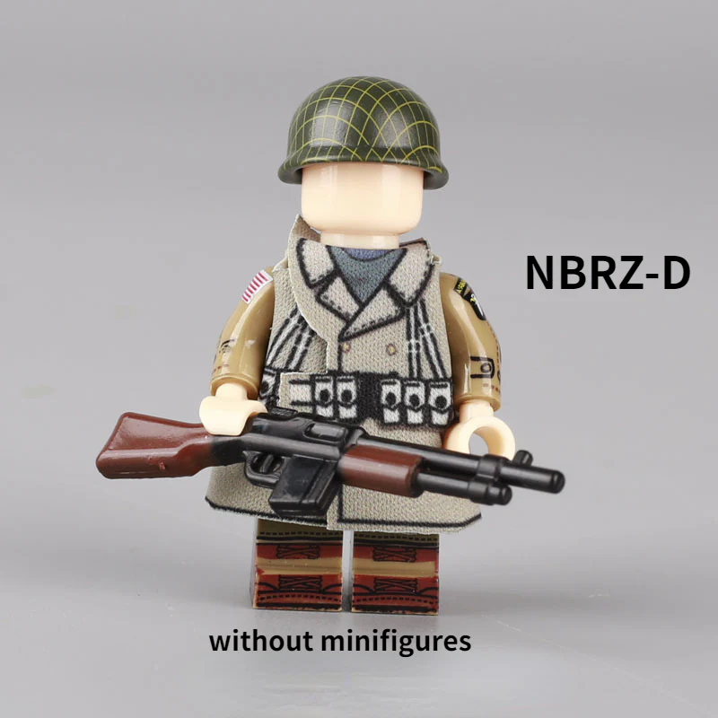 WW2 Military Soldier helmet  Minifigure Weapon Accessories - Image 9