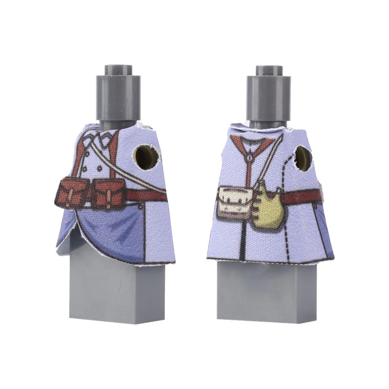 WWII German, American, French and Soviet Military Soldier Minifigures Coat and Cape - Image 13