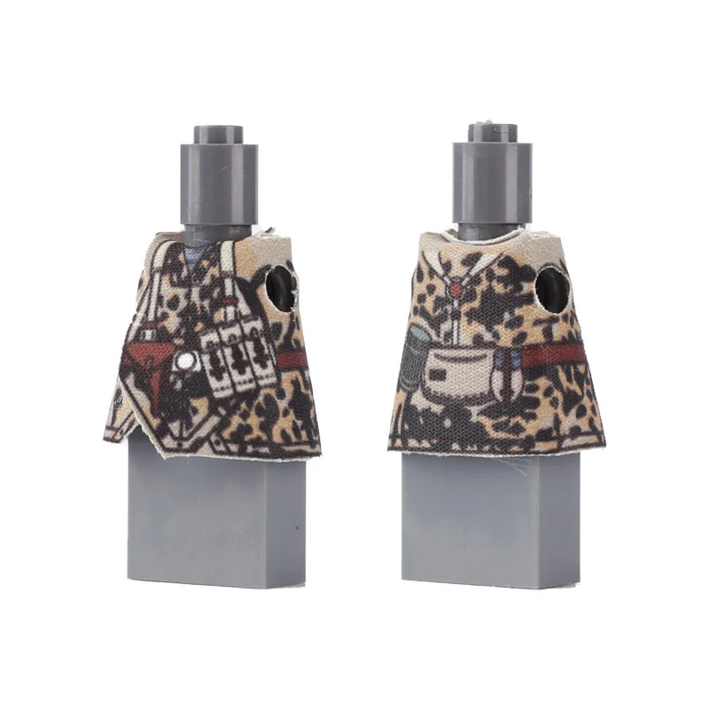 WWII German, American, French and Soviet Military Soldier Minifigures Coat and Cape - Image 14
