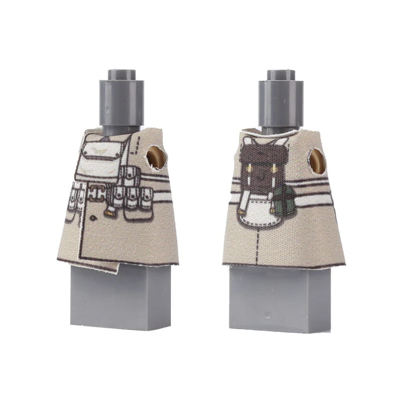 WWII German, American, French and Soviet Military Soldier Minifigures Coat and Cape - Image 15