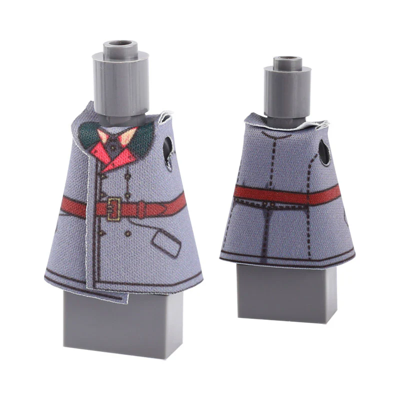 WWII German, American, French and Soviet Military Soldier Minifigures Coat and Cape - Image 9