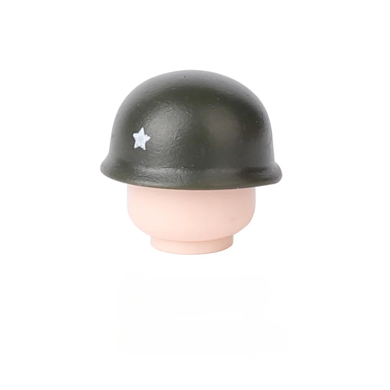WWII US Army Officer Soldier Minifigure Helmet Weapon 5PCS - Image 11