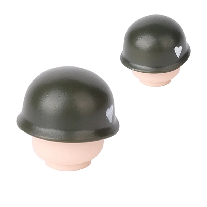 WWII US Army Officer Soldier Minifigure Helmet Weapon 5PCS - Image 14
