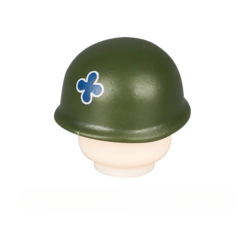 WWII US Army Officer Soldier Minifigure Helmet Weapon 5PCS - Image 16