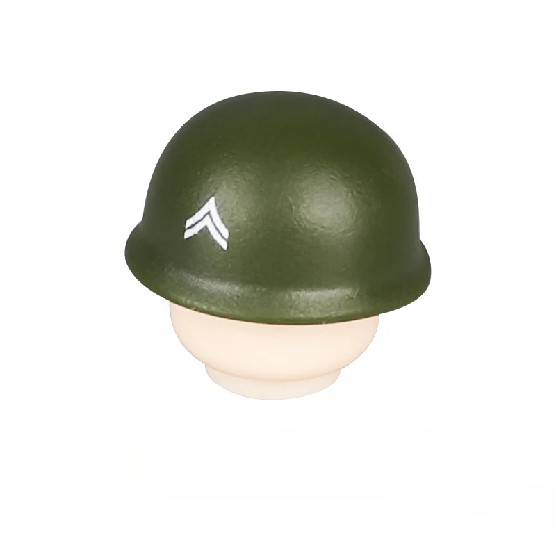 WWII US Army Officer Soldier Minifigure Helmet Weapon 5PCS - Image 17