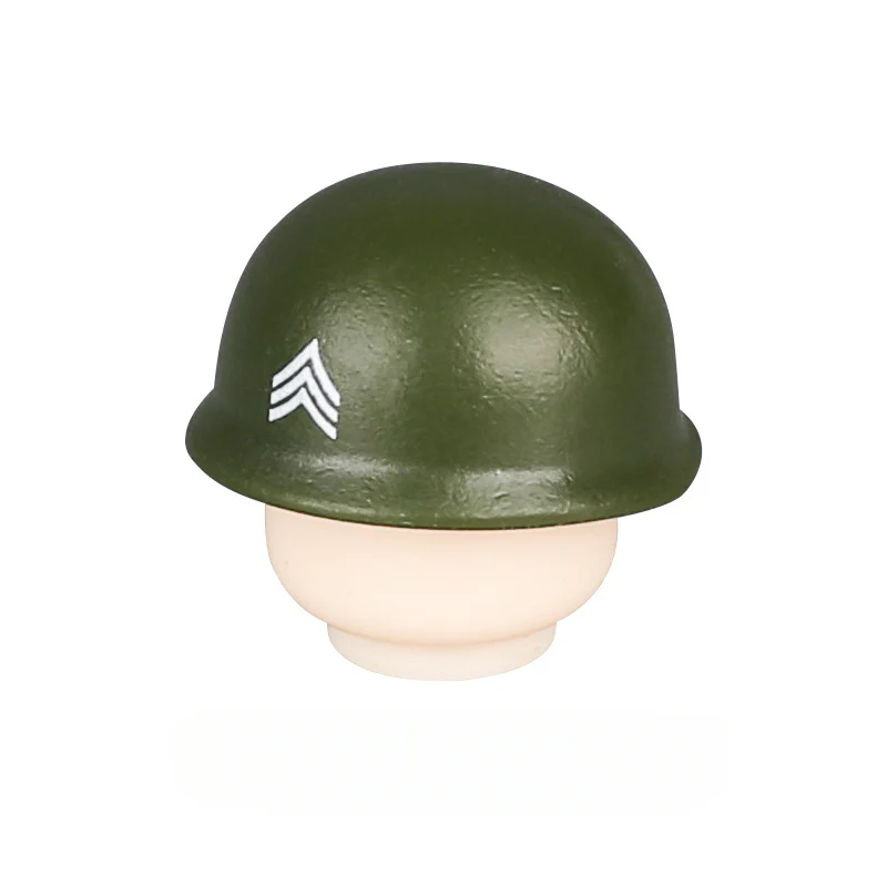 WWII US Army Officer Soldier Minifigure Helmet Weapon 5PCS - Image 18