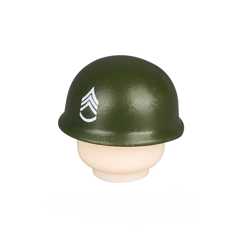 WWII US Army Officer Soldier Minifigure Helmet Weapon 5PCS - Image 19