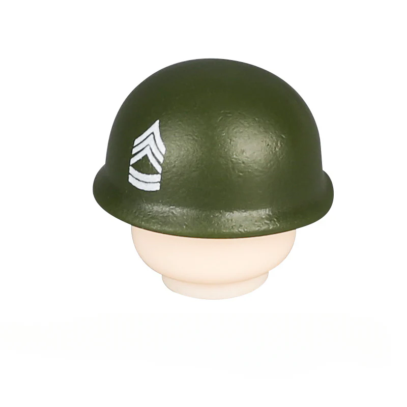 WWII US Army Officer Soldier Minifigure Helmet Weapon 5PCS - Image 20