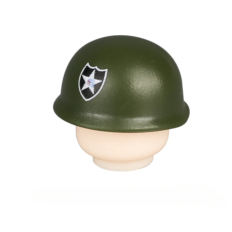 WWII US Army Officer Soldier Minifigure Helmet Weapon 5PCS - Image 23