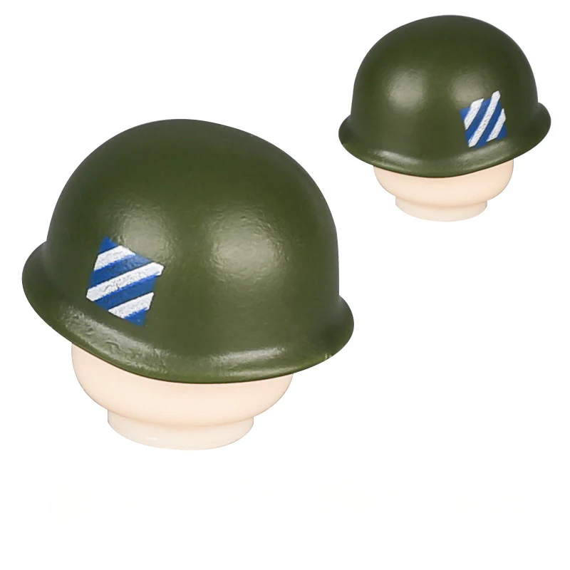 WWII US Army Officer Soldier Minifigure Helmet Weapon 5PCS - Image 24