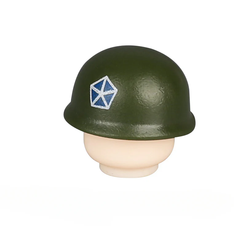 WWII US Army Officer Soldier Minifigure Helmet Weapon 5PCS - Image 25