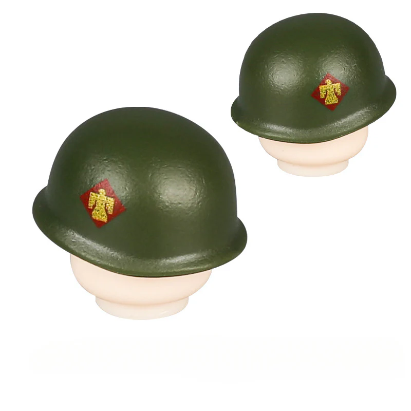 WWII US Army Officer Soldier Minifigure Helmet Weapon 5PCS - Image 28