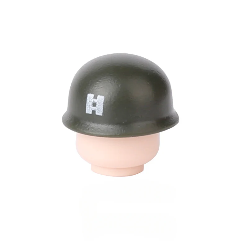 WWII US Army Officer Soldier Minifigure Helmet Weapon 5PCS - Image 7