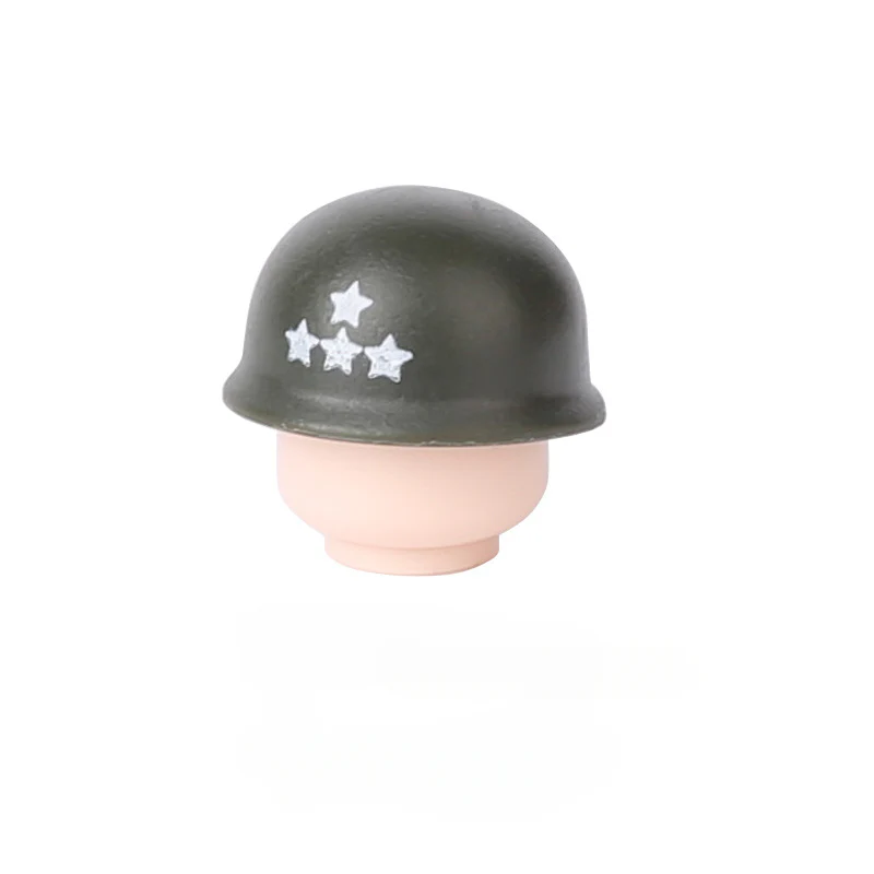WWII US Army Officer Soldier Minifigure Helmet Weapon 5PCS - Image 8