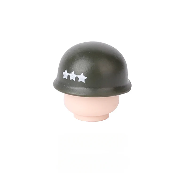 WWII US Army Officer Soldier Minifigure Helmet Weapon 5PCS - Image 9