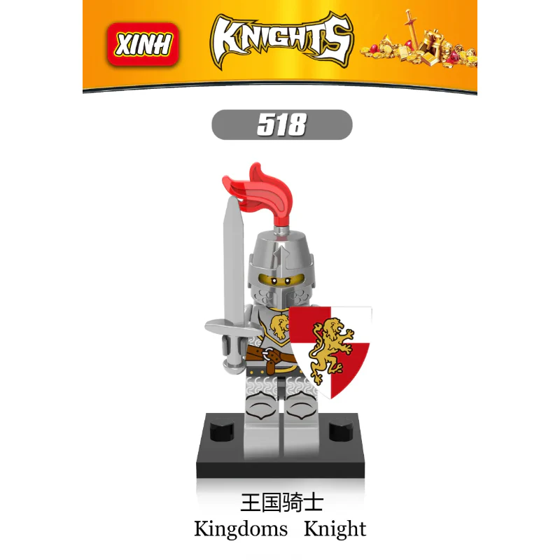X0148 medieval ancient rome dragon soldier red lion knight minifigures - Image 3