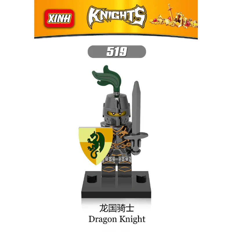 X0148 medieval ancient rome dragon soldier red lion knight minifigures - Image 4