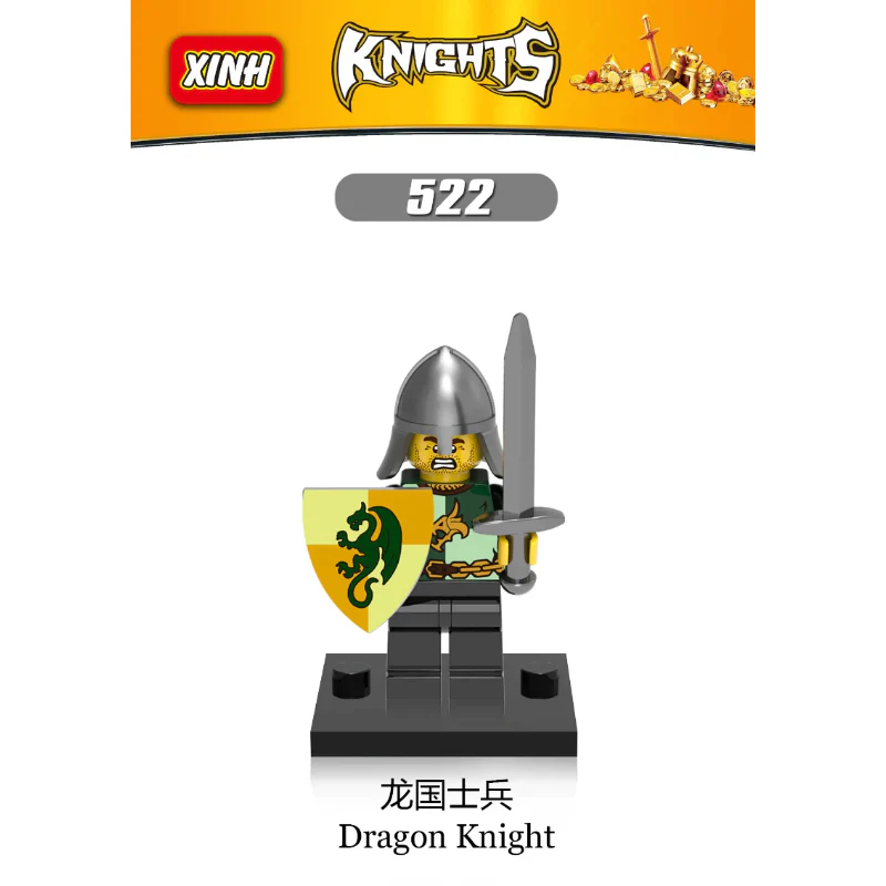 X0148 medieval ancient rome dragon soldier red lion knight minifigures - Image 7