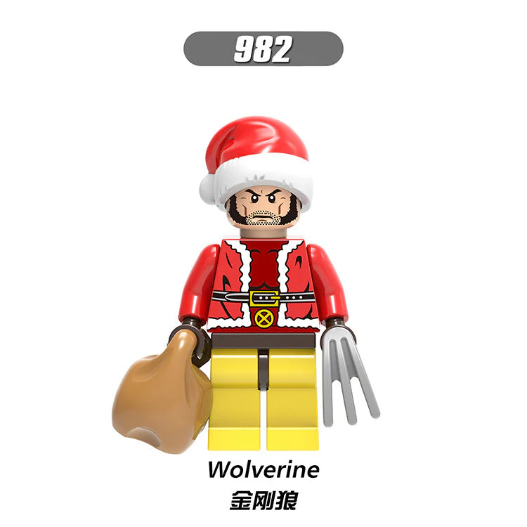 X0222 superhero Christmas Series Iron Man Wolverine Deadpool minifigures - Image 3