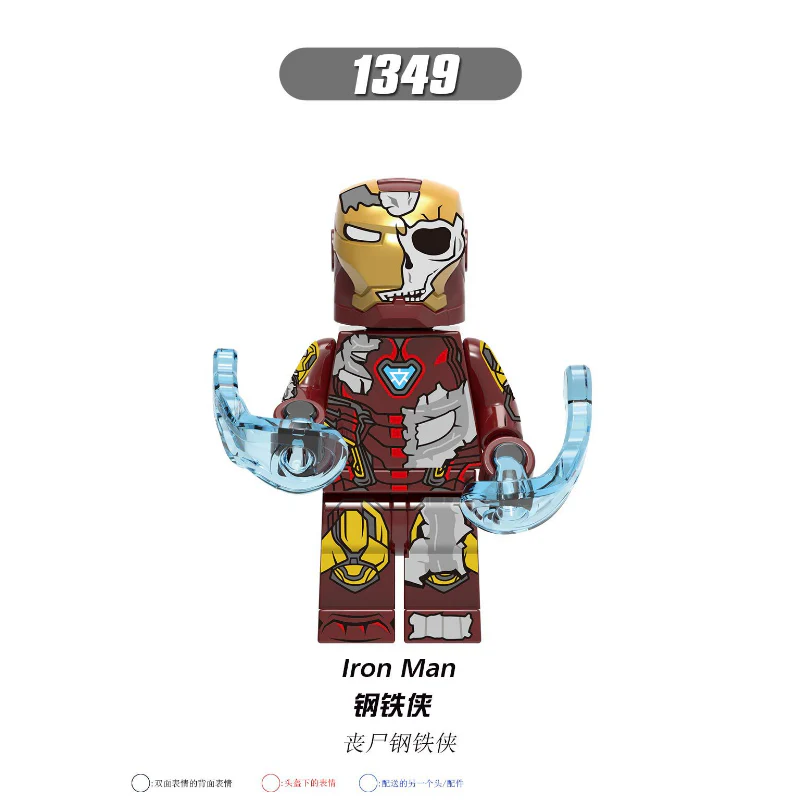 X0268 Superhero Series Dr. Lizard Fire Element Wind Element Minifigures - Image 6