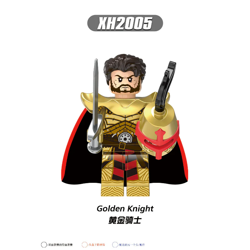 X0348 Medieval Roman Knight Series Golden Knight Minifigures - Image 6