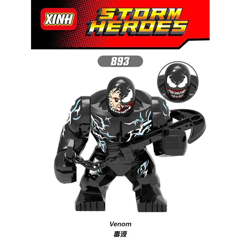 X888 X891 X892 X893 X1047-1049 superhero series venom big minifigures - Image 8