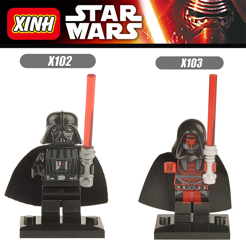XH102  XH103 star wars series black warrior Darth Raven minifigures - Image 4