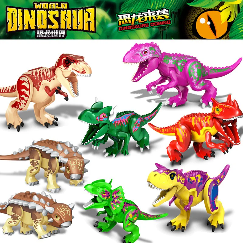 YG77028-1-YG77113-7 Jurassic Tyrannosaurus Baryonyx World Dinosaur Minifigures - Image 2
