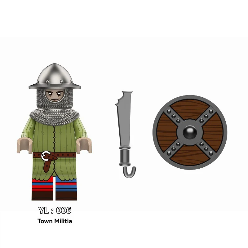 YL005-006 Medieval Crossbow Militia Town Guard Minifigures - Image 3