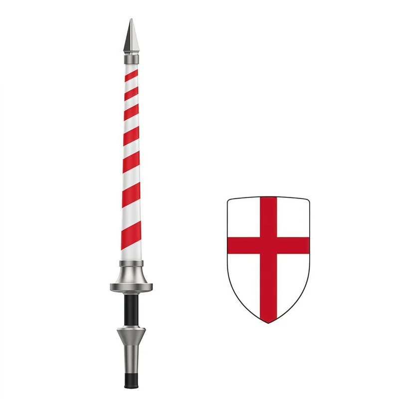 YL101-YL104 Medieval Templar Teutonic Knight Lance Shield Minifigures - Image 2