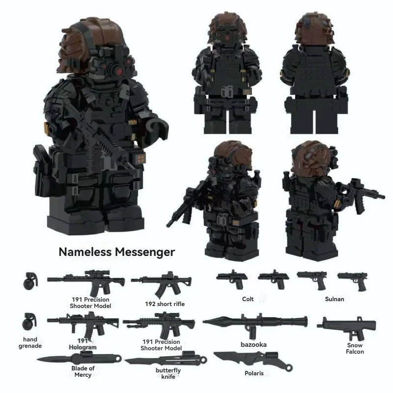 YZ00116B- YZ00127B Operation Delta Force (with black weapon fragments) - Military Special Forces Minifigures - Image 2