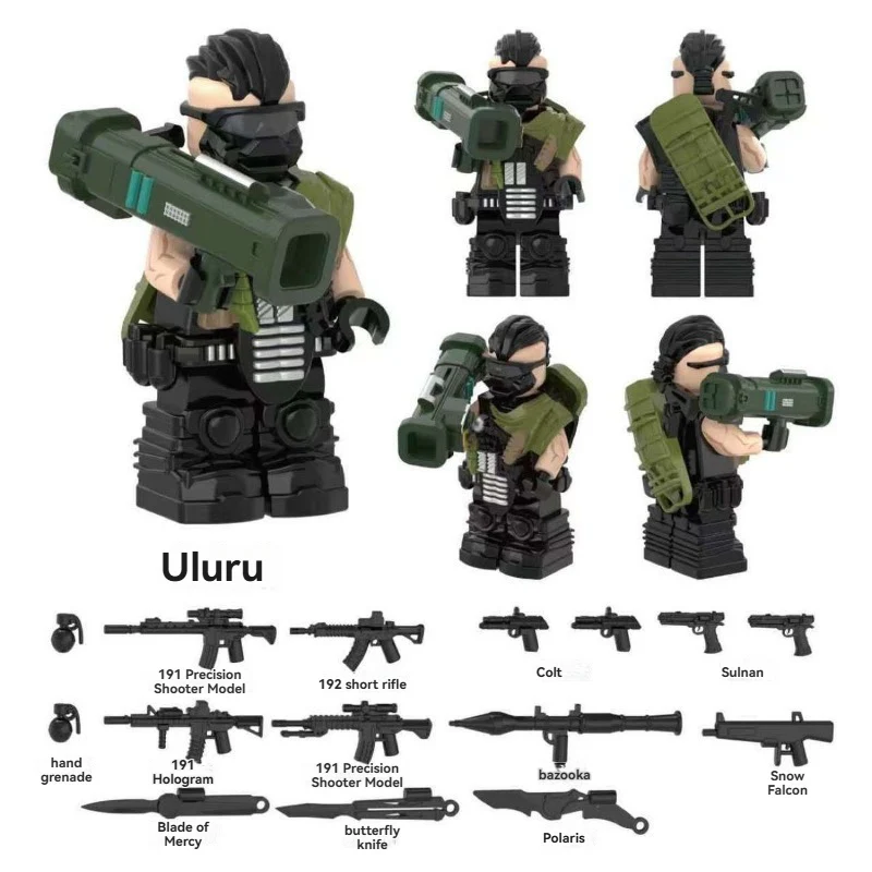 YZ00116B- YZ00127B Operation Delta Force (with black weapon fragments) - Military Special Forces Minifigures - Image 7