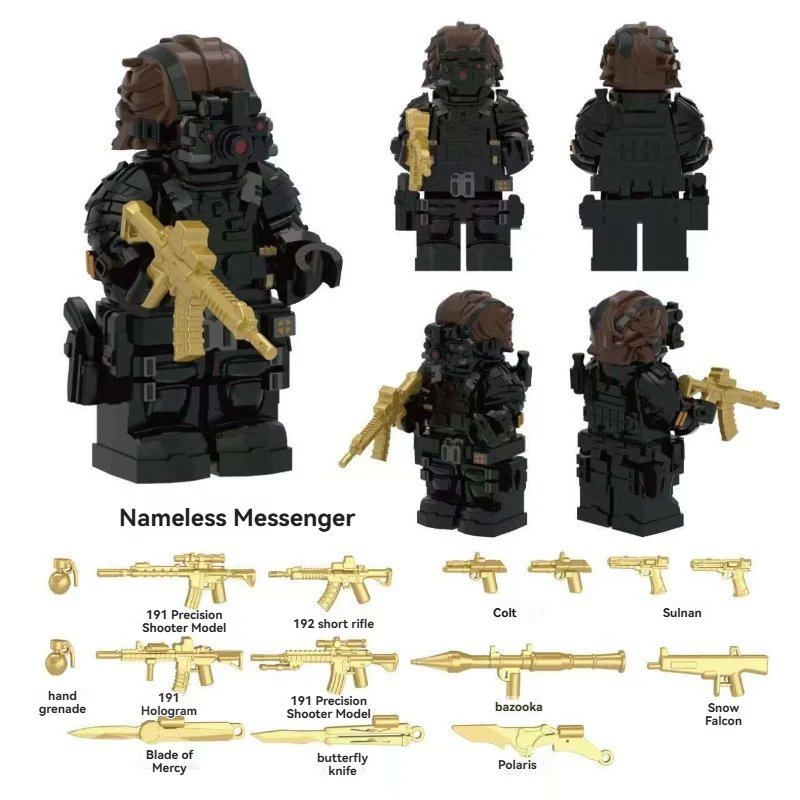 YZ00116C-00127C Operation Delta Force (with gold weapon fragments) - Military Special Forces Minifigures - Image 2