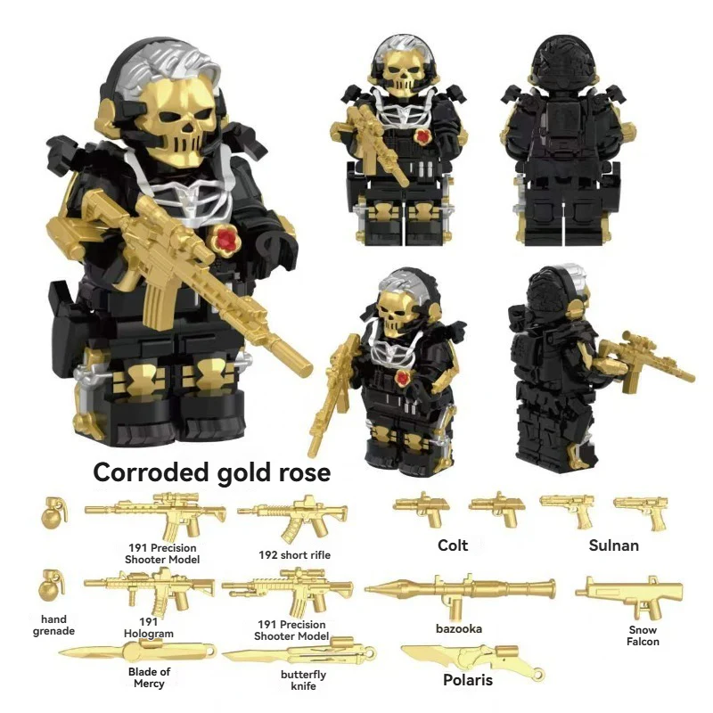 YZ00116C-00127C Operation Delta Force (with gold weapon fragments) - Military Special Forces Minifigures - Image 4