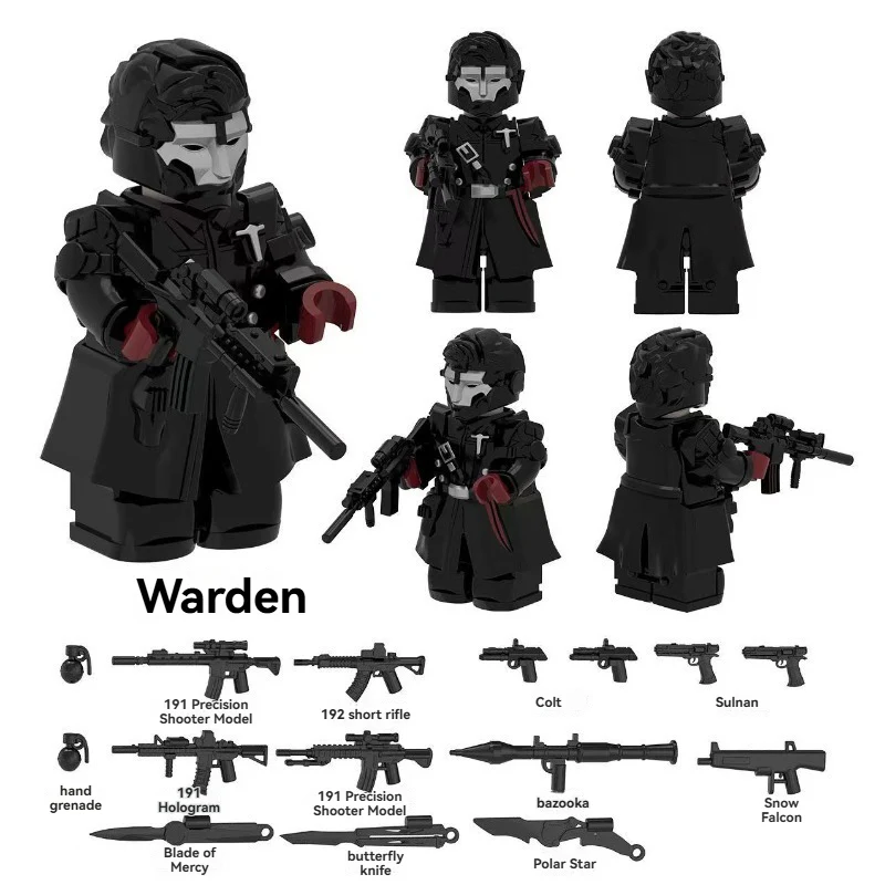 YZ00140B-00148B Operation Delta Force (with black weapon fragments) - Military Special Forces Minifigures - Image 2