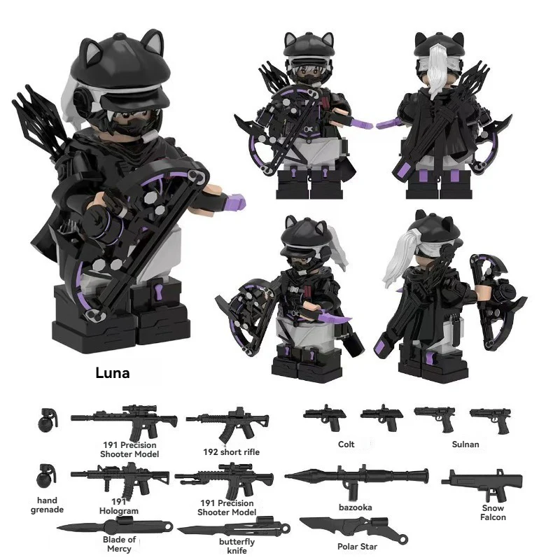 YZ00140B-00148B Operation Delta Force (with black weapon fragments) - Military Special Forces Minifigures - Image 5