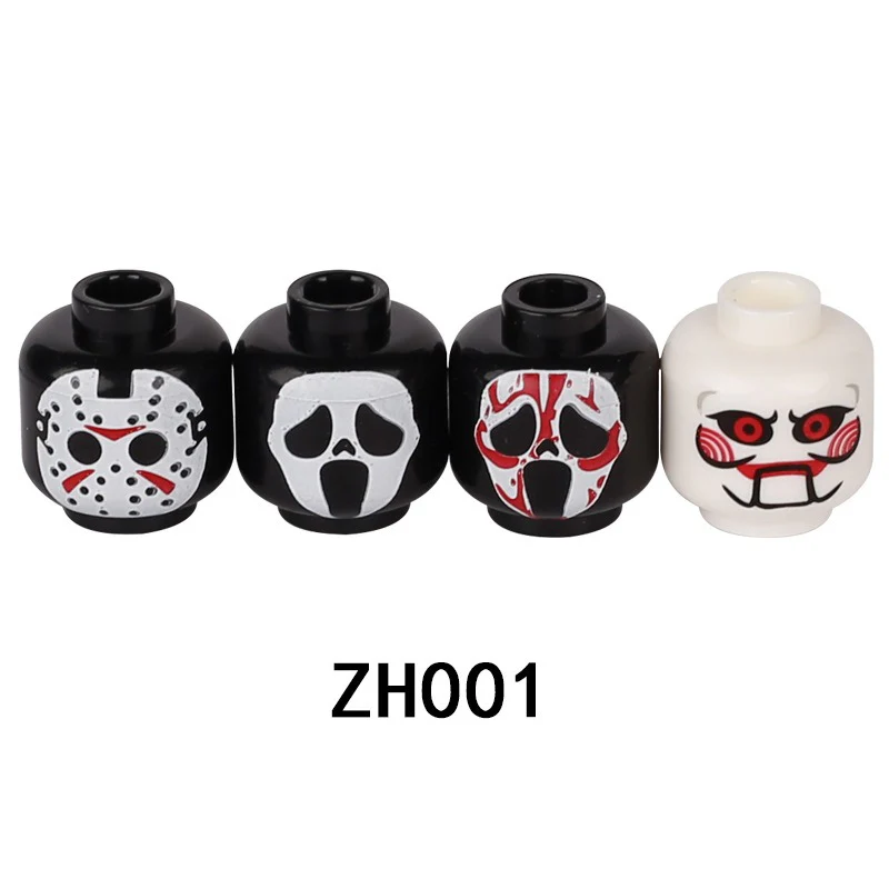 ZH001-ZH004 Halloween movie Joker Ghost Ghost Face Military Special Forces Soldier Expressions Minifigures - Image 2