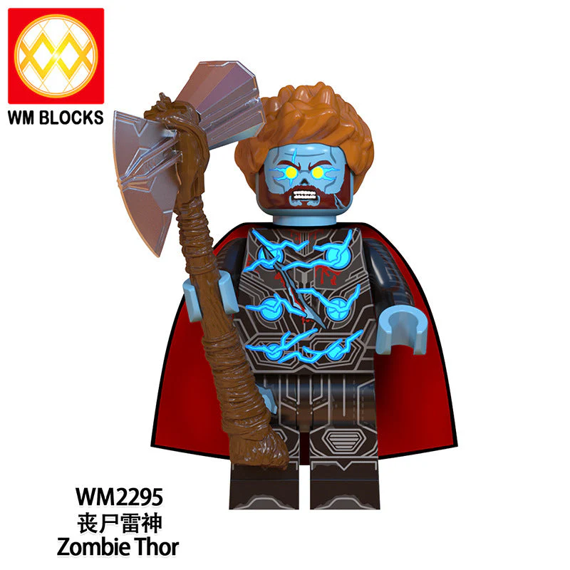 Zombie Edition Captain America Iron Man Minifigure WM6132 - Image 4